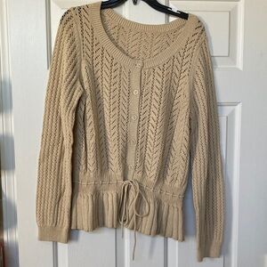 Women's Beige Knit Sweater
